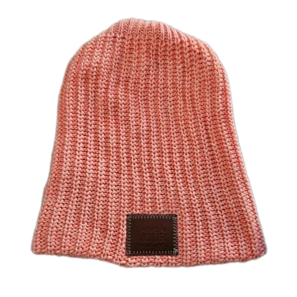 Love Your Melon Pink Knit Cute And Cozy Warm Winter Beanie